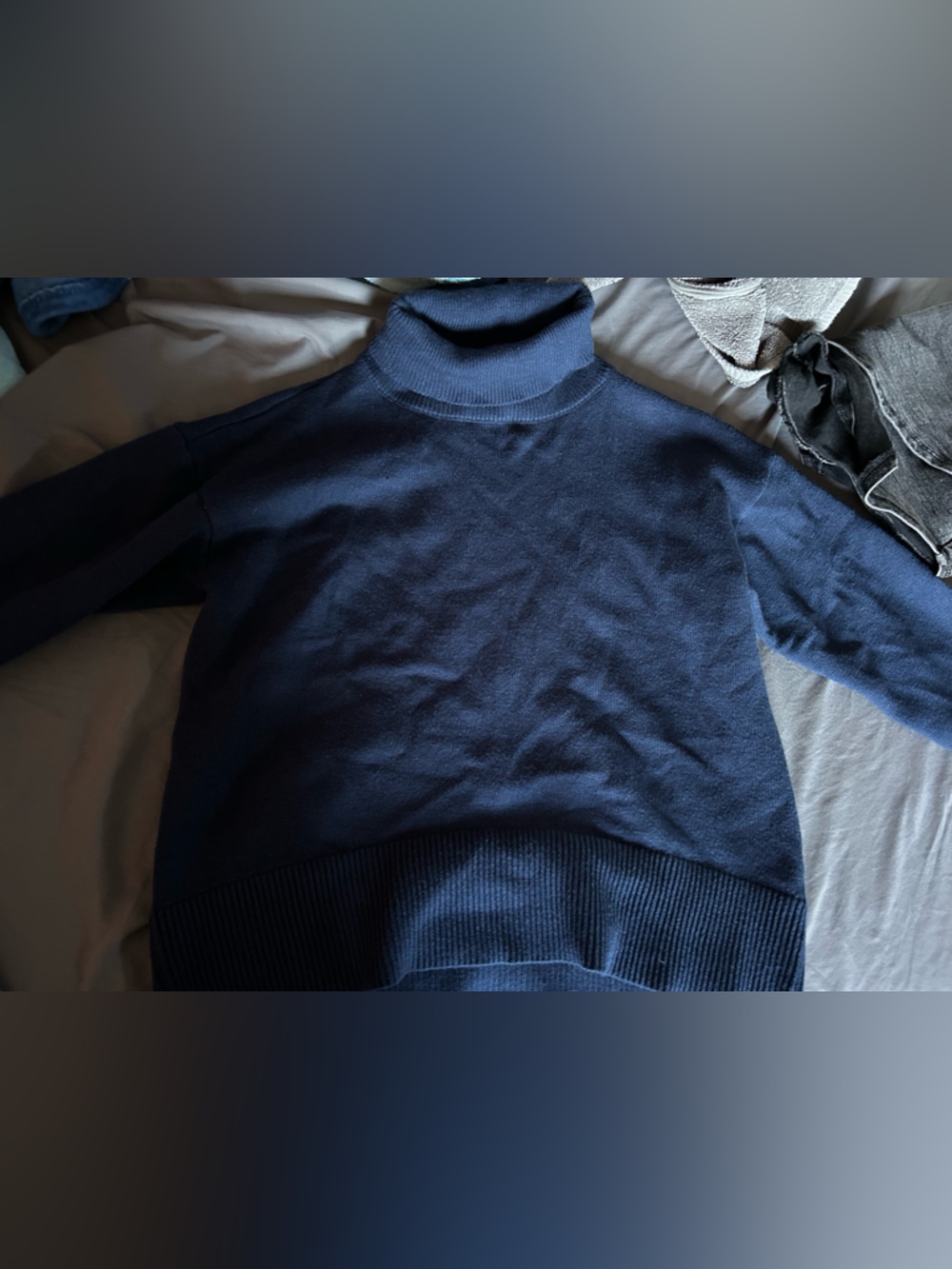 Navy Blue Turtleneck Sweater